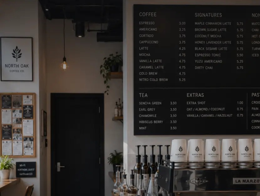 Café interior photography